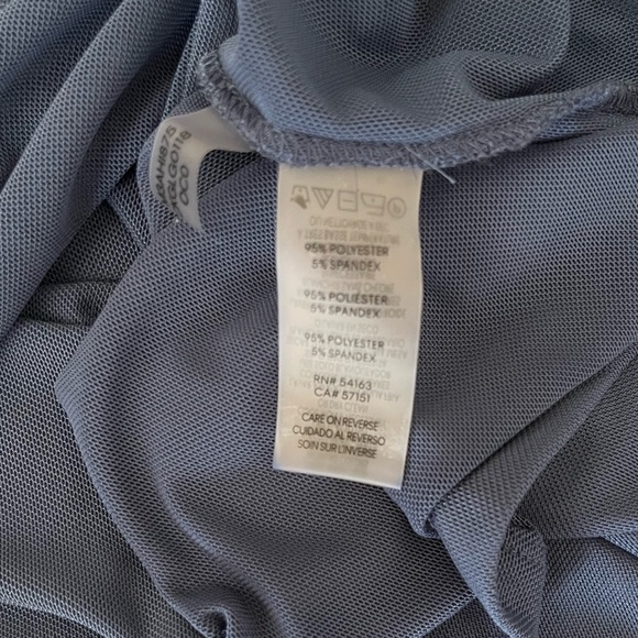 Calvin Klein | Women’s Sheer Dark Blue Long Sleeve Top - Picture 5 of 7